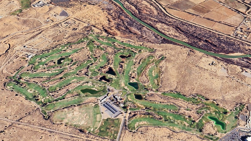 Satellite view of Santa Ana Golf course